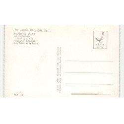 MEAUX: cathédrale, hôtel de ville, mémorial américain ponts et la poste vue aérienne 10X15 - très bon état