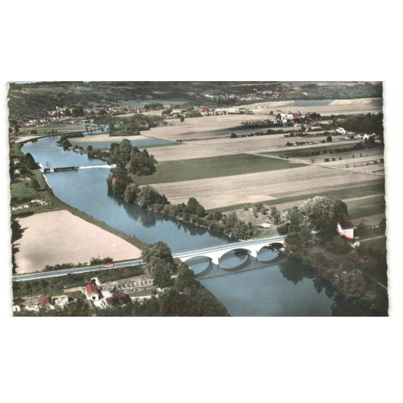 SAACY-sur-MARNE: vallée de la marne vue aérienne 10X15 - très bon état