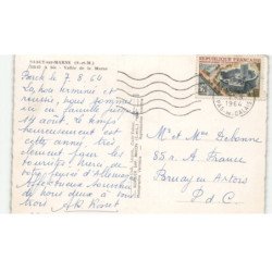 SAACY-sur-MARNE: vallée de la marne vue aérienne 10X15 - très bon état