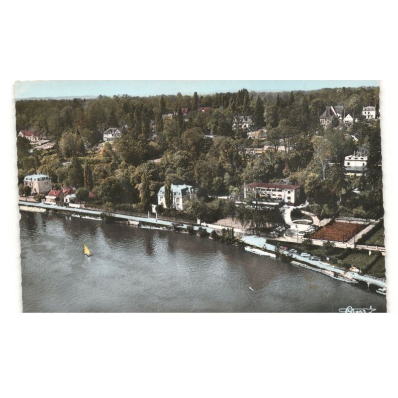 GAMOIS-sur-SEINE: quai franklin-roosevelt vue aérienne 10X15 - très bon état