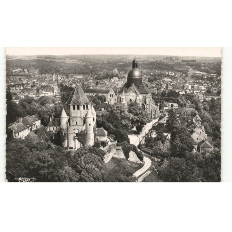 PROVINS: tour de césar et le dôme de l'église saint-quiriace vue aérienne 10X15 - très bon état