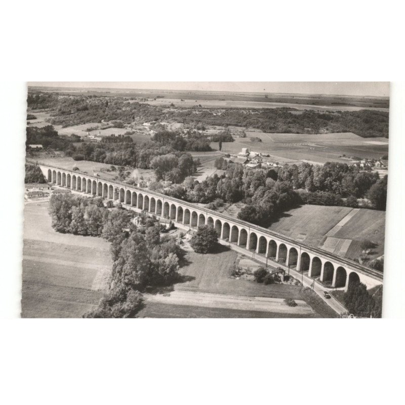 LONGUEVILLE: viaduc dénommé viaduc de Besnard vue aérienne 10X15 - très bon état