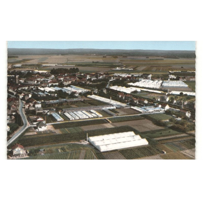 GRISY-SUISNES: capitale de la rose briarde, les serres vue aérienne 10X15 - très bon état