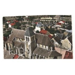 ROZAY-en-BRIE: l'église côté abside vue aérienne 10X15 - tès bon état