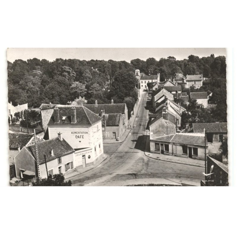 NANDY: l'église et vue panoramique vue aérienne 10X15 - très bon état