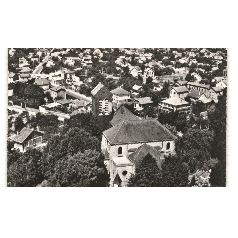MITRY-le-NEUF: notre-dame des saints-anges et vue panoramique vue aérienne 10X15 - état