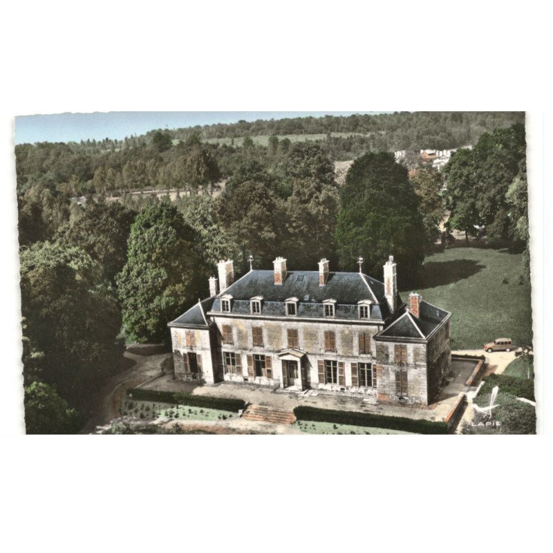 CROUY-sur-OURCQ: château de champivert vue aérienne 10X15 - très bon état