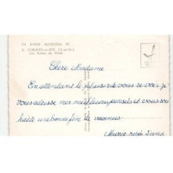 CHAUMES-en-BRIE: le sruines du vivier vue aérienne 10X15 - très bon état