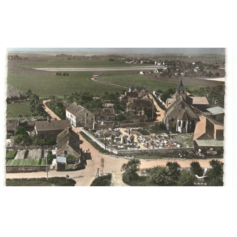 BASSEVELLE: vue générale vue aérienne 10X15 - très bon état