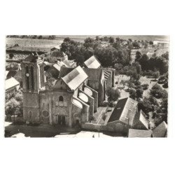 CHAMPEAUX: la collégienne saint-martin, monument historique des XIIe et XIIIe siècle vue aérienne 10X15 - très bon état