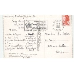 CHAMPCEAUX: la collégiale saint-martin, monument historique des XIIe et XIIIe siècle vue aérienne 10X15 - très bon état