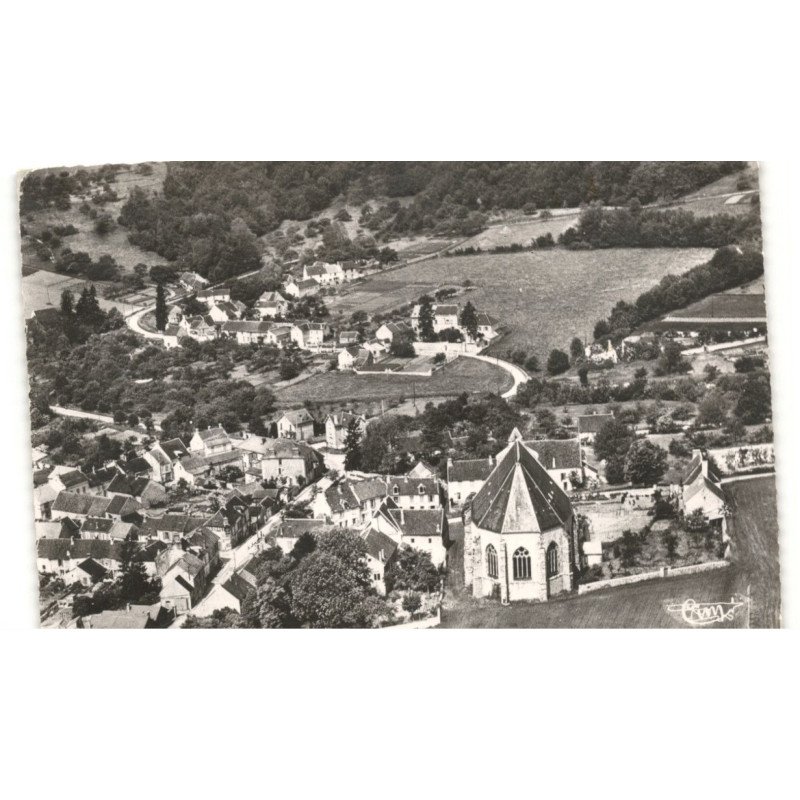 VERDELOT: l'église et le prieuré vue aérienne 10X15 - très bon état