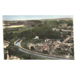 VILLENOY-les-MEAUX: la courbe du canal vue aérienne 10X15 - très bon état