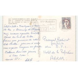LES SAINTES-MARIES-de-la-MER: cabannes des gardians, route du bac des sauvages vue aérienne 10X15 - très bon état