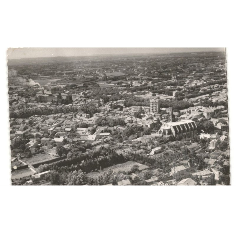 SALON: panoramique de la ville vue aérienne 10X15 - très bon état