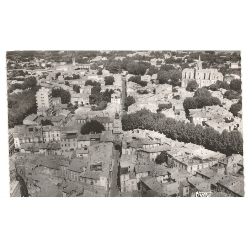 SALON: sur la rue de l'horloge, l'église saibt-laurentn l'horloge vue aérienne 10X15 - très bon état