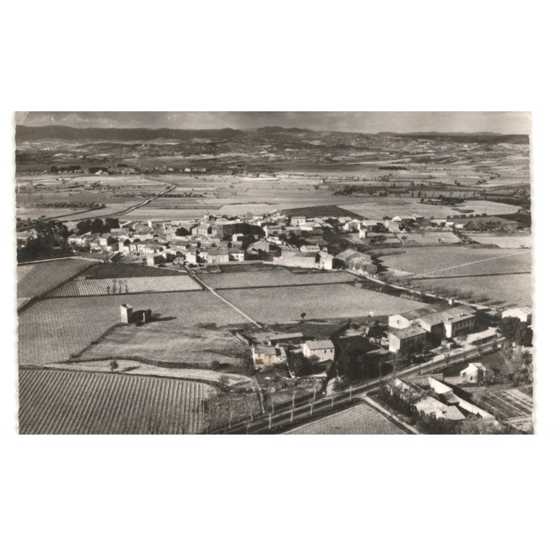 POUZOLS-MINERVOIS: vue panoramique vue aérienne 10X15 - très bon état