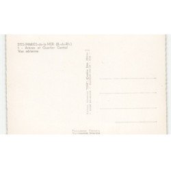 SAINTES-MARIES-de-la-MER: arènes et quartier central vue aérienne 10X15 - très bon état
