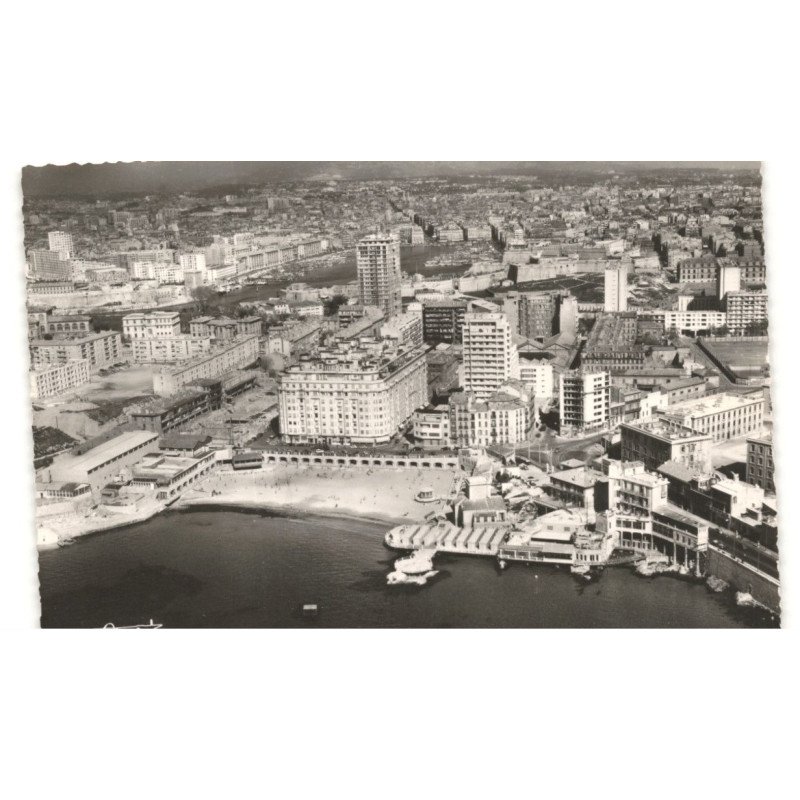 MARSEILLE: les bains des catalans vue aérienne 10X15 - très bon état