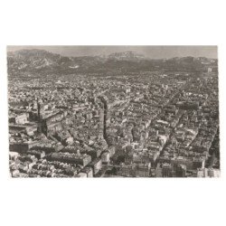 MARSEILLE: panoramique sur la ville vue aérienne 10X15 - très bon état