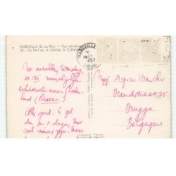 MARSEILLE: du port de la joliette, la cathédrale vue aérienne 10X15 - très bon état (timbre arraché)