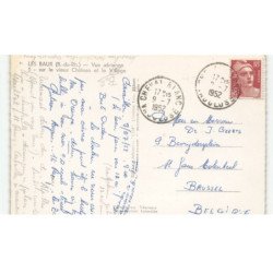 LES BAUX: sur le vieux château et le village vue aérienne 10X15 - très bon état