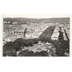 AIX-en-PROVENCE: la rotonde et le cours mmirabeau vue aérienne 10X15 - très bon état