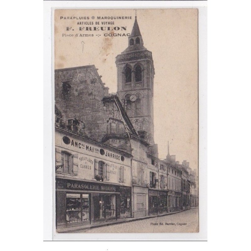 COGNAC : parapluies, maroquinerie articles de voyage, place d'armes - etat