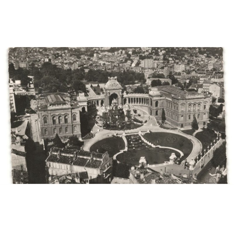 MARSEILLE: le palais longchamp vue aérienne 10X15 - très bon état