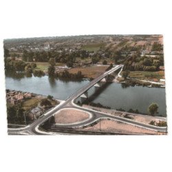 BONNIERES-sur-SEINE: le pont vue aérienne 10X15 - très bon état
