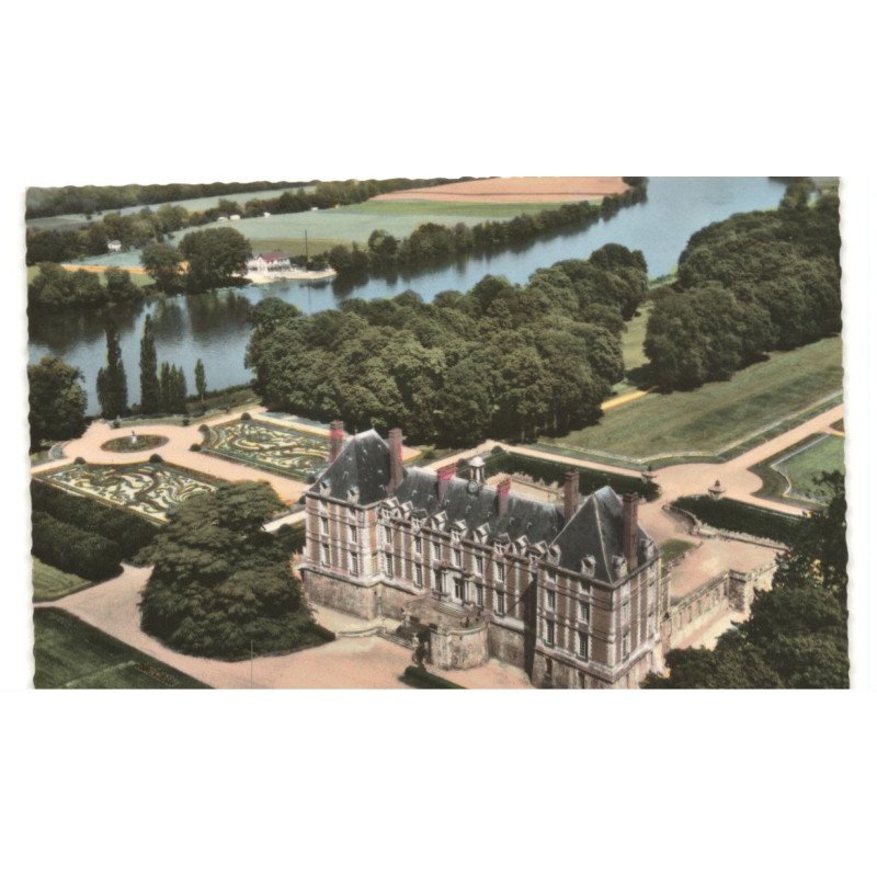 ROSNY-sur-SEINE: le château de sully début 17e siècle vue aérienne 10X15 - très bon état