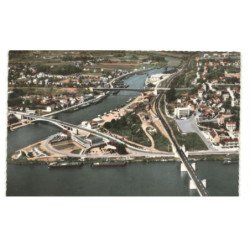 CONFLANS-SAINTE-HONORINE - MAURECOURT: le confluent de l'oise et de la seine vue aérienne 10X15 - très bon état