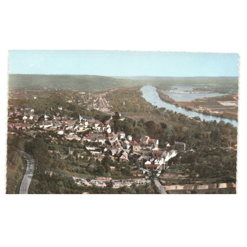 EVECQUEMONT: vue générale sur la vallée de la seine vue aérienne 10X15 - très bon état