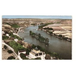 BONNIERES-sur-SEINE: le barrage de méricourt vue aérienne 10X15 - très bon état