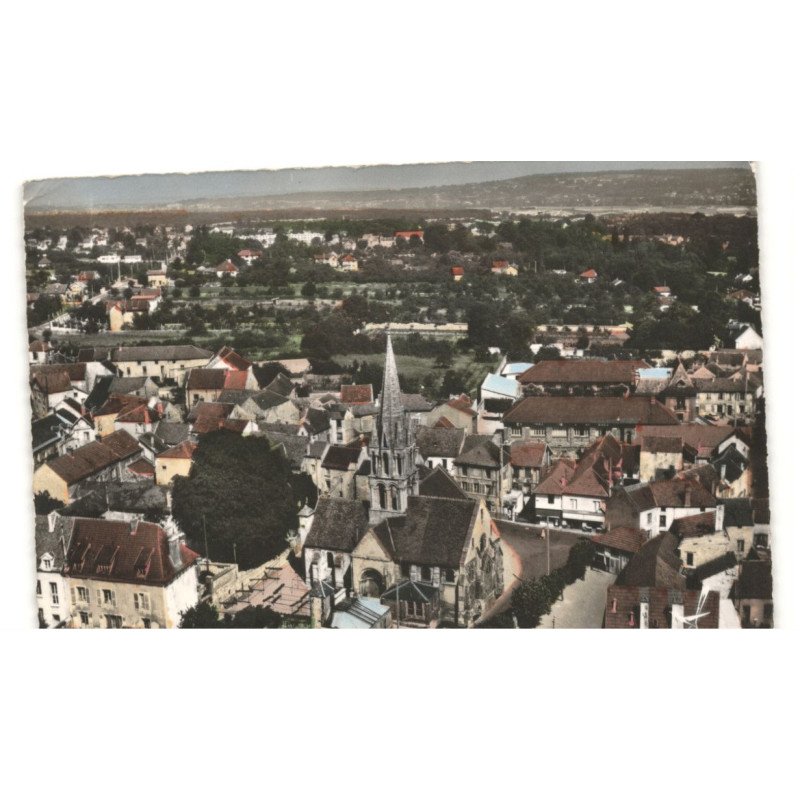VERNOUILLET: l'église vue aérienne 10X15 - très bon état