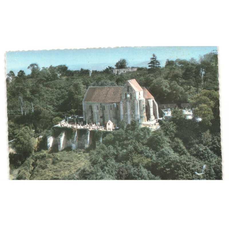 ROCHEFORT-en-YVELINES: l'église notre-dame vue aérienne 10X15 - très bon état