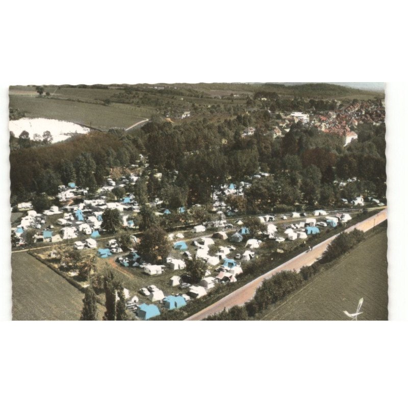 SAINT-ARNOULT-en-YVELINES: patron des campeurs, le camping "la plage aux champs" vue aérienne 10X15 - très bon état