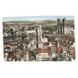 MANTES LA JOLIE: vue générale vue aérienne 10X15 - état