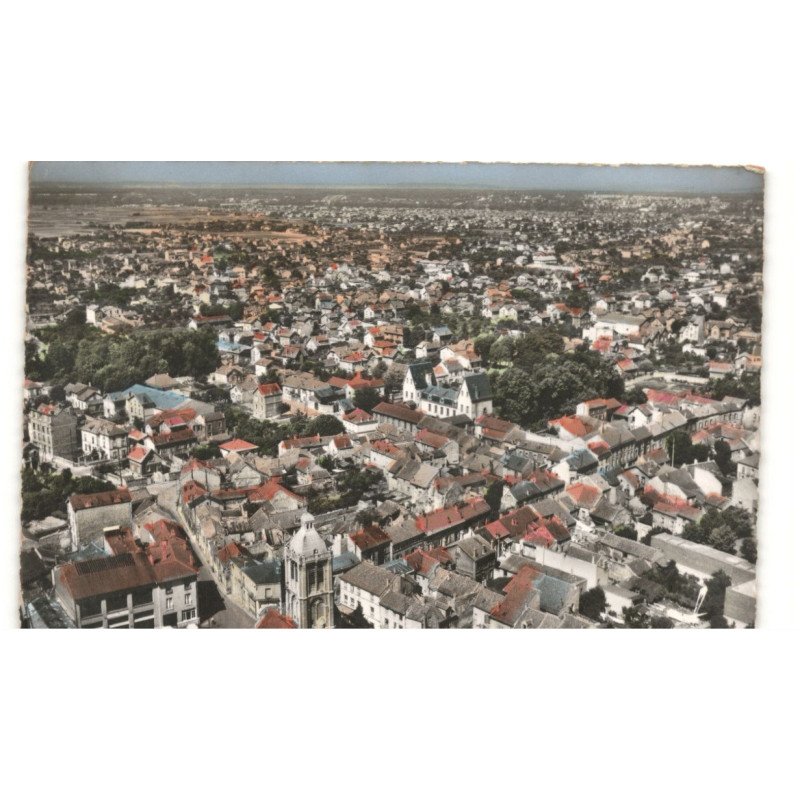 HOUILLES: vue générale vue aérienne 10X15 - très bon état