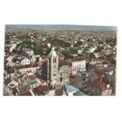 HOUILLES: l'église vue aérienne 10X15 - très bon état