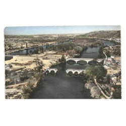 LIMAY: le pont, la seine vue aérienne 10X15 - très bon état
