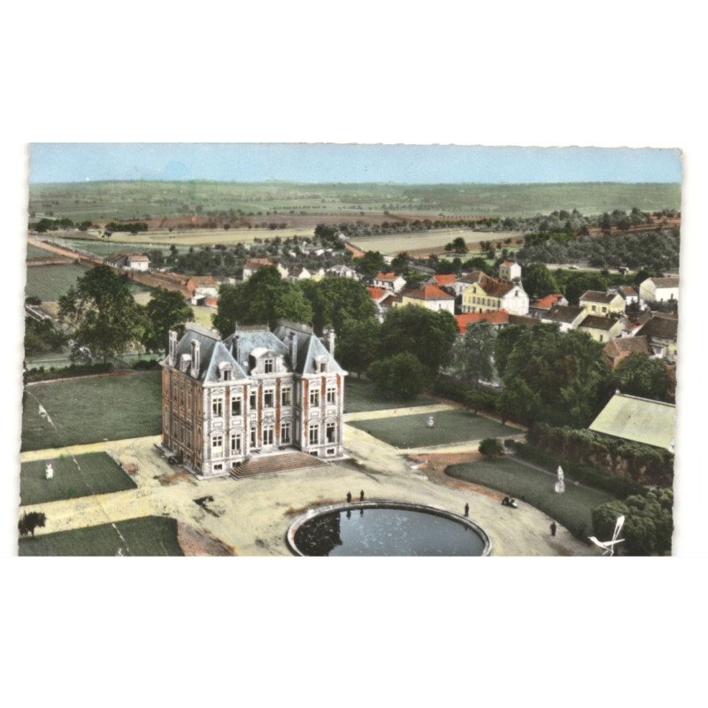 ECQUEVILLY: le château, maison de repos, centre hospitalier vue aérienne 10X15 - état