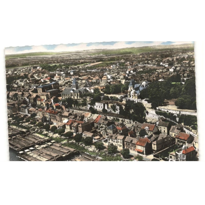 CONFLANS-SAINTE-HONORINE: vue générale vue aérienne 10X15 - très bon état
