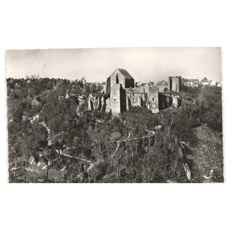 CHEVREUSE: ruines du château de la madeleine vue aérienne 10X15 - très bon état