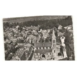 BOUGIVAL: l'église vue aérienne 10X15 - très bon état