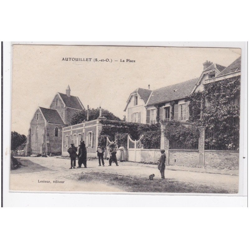 AUTOUILLET : la place, montreurs d'ours - etat