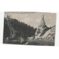 MILITAIRE CHASSEURS ALPINS: le vercors, entrée des gorges de la bourne artillerie alpine en manoeuvres - très bon état