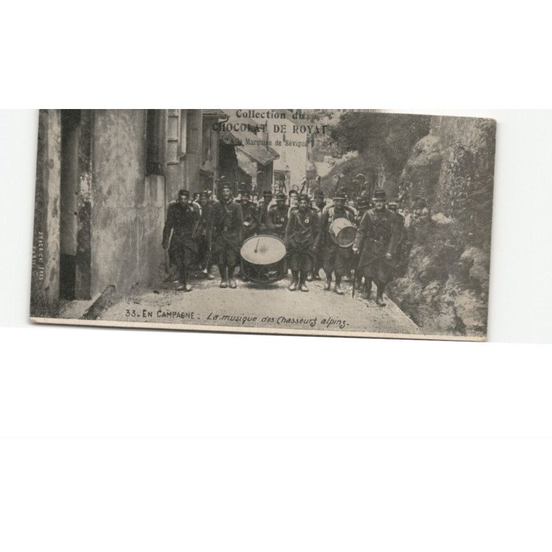 MILITAIRE CHASSEURS ALPINS: collection du chocolat royat, la musique des chasseurs alpins - très bon état