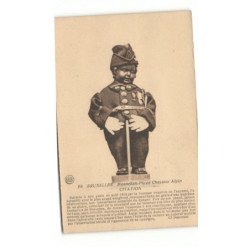 MILITAIRE CHASSEURS ALPINS: bruxelles, manneken-pis en chasseur alpin, citation - très bon état