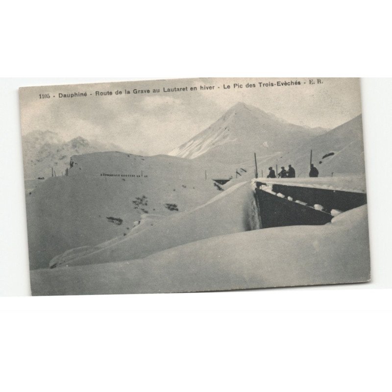 MILITAIRE CHASSEURS ALPINS: route de la grave au lautaret en hiver, le pic des trois-evèchés - très bon état